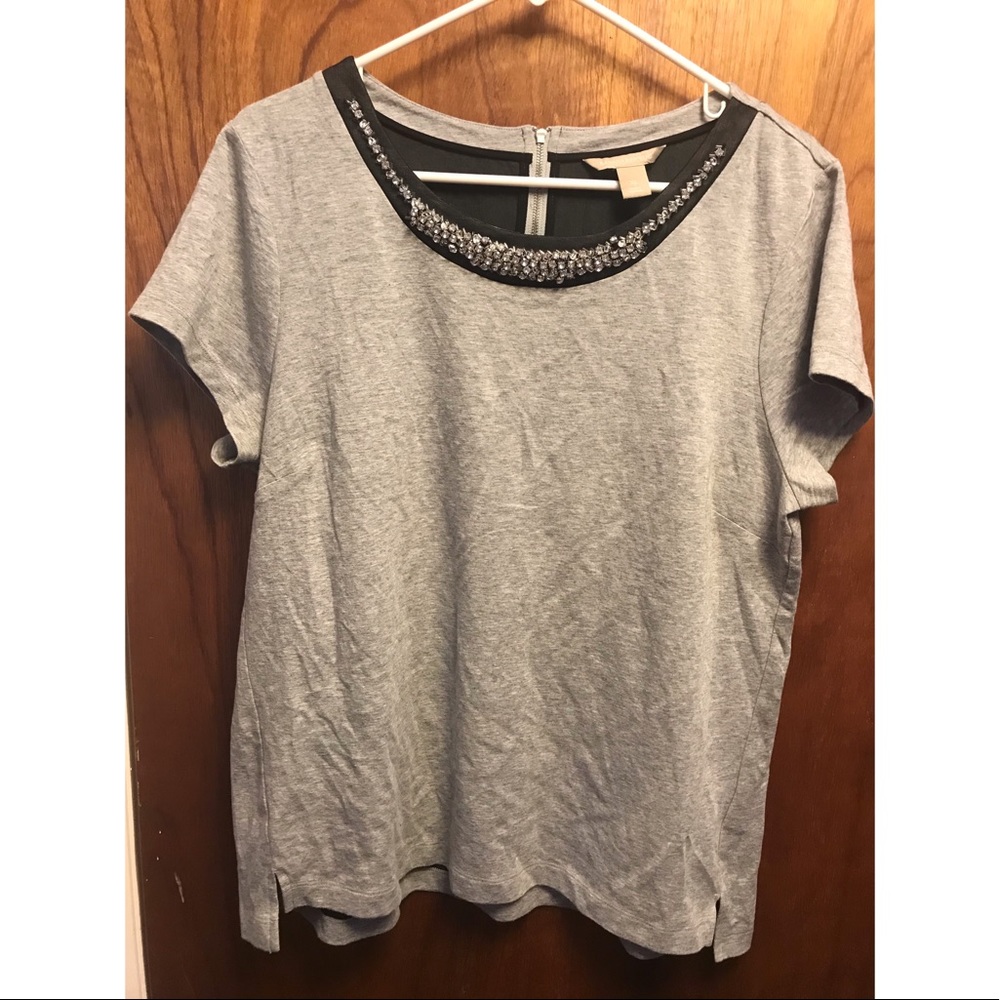 Banana Republic Jeweled Collar Top
